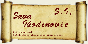 Sava Ikodinović vizit kartica